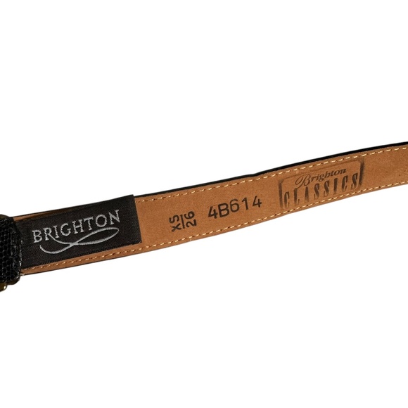 Genuine Brighton Lizard Pattern Blue Leather Belt Size XS/26 Women\'s main image 5